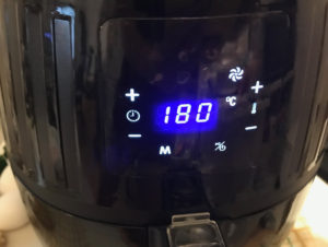 エアフライヤーを180度にセットする